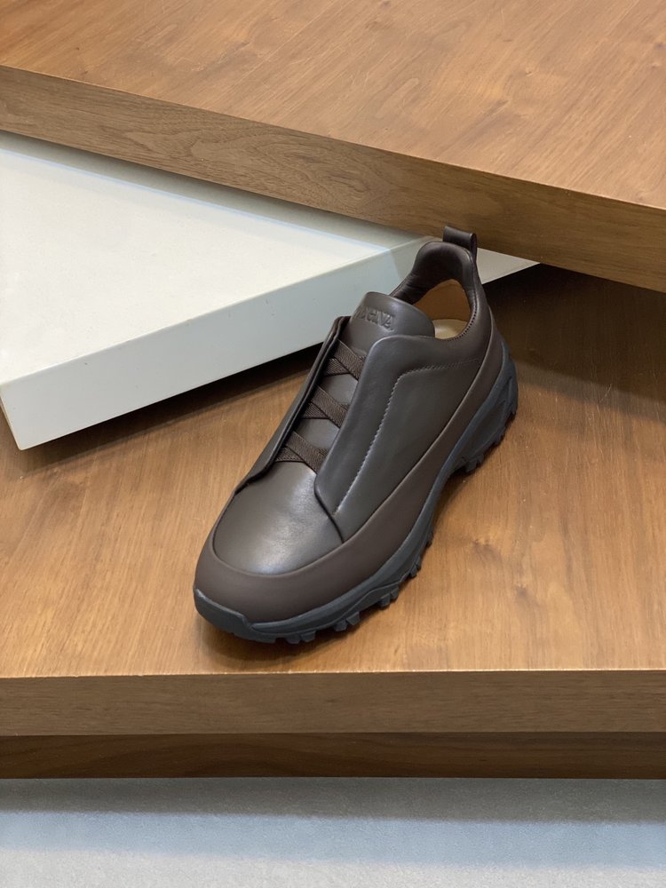제냐 남성 스웨이드 Triple Stitch Monte 001-282153