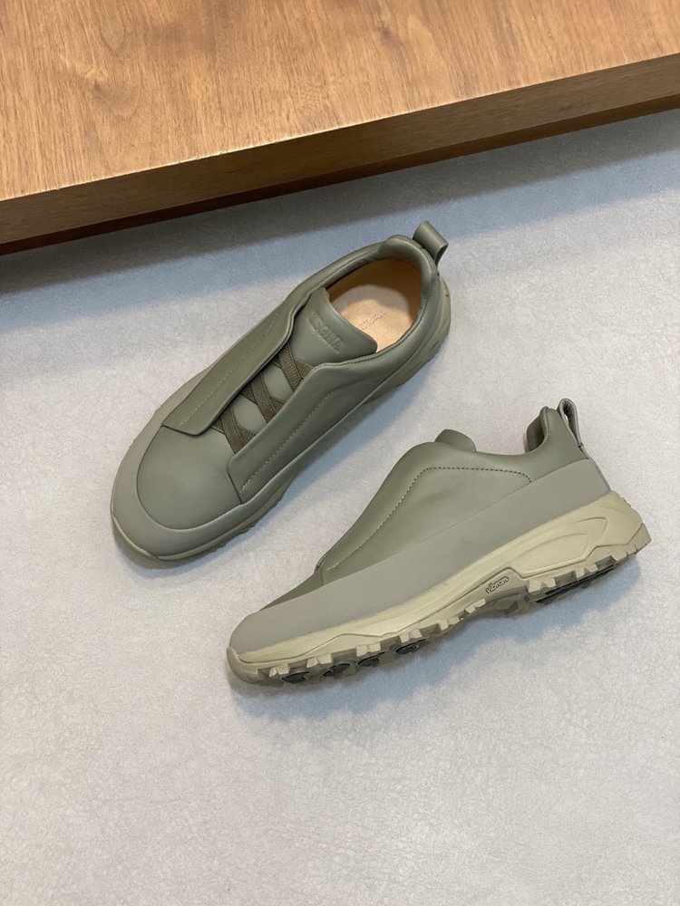 ZEGNA 스웨이드 트리플 스티치 몬테 캐주얼 슈즈 001-282155