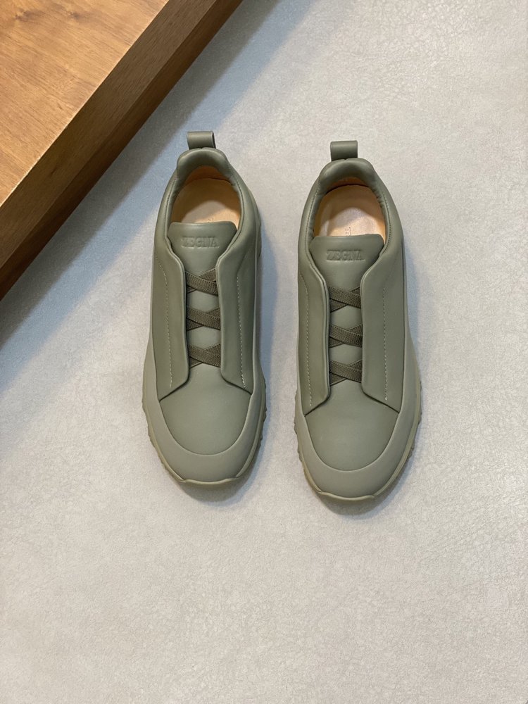 ZEGNA 스웨이드 트리플 스티치 몬테 캐주얼 슈즈 001-282155