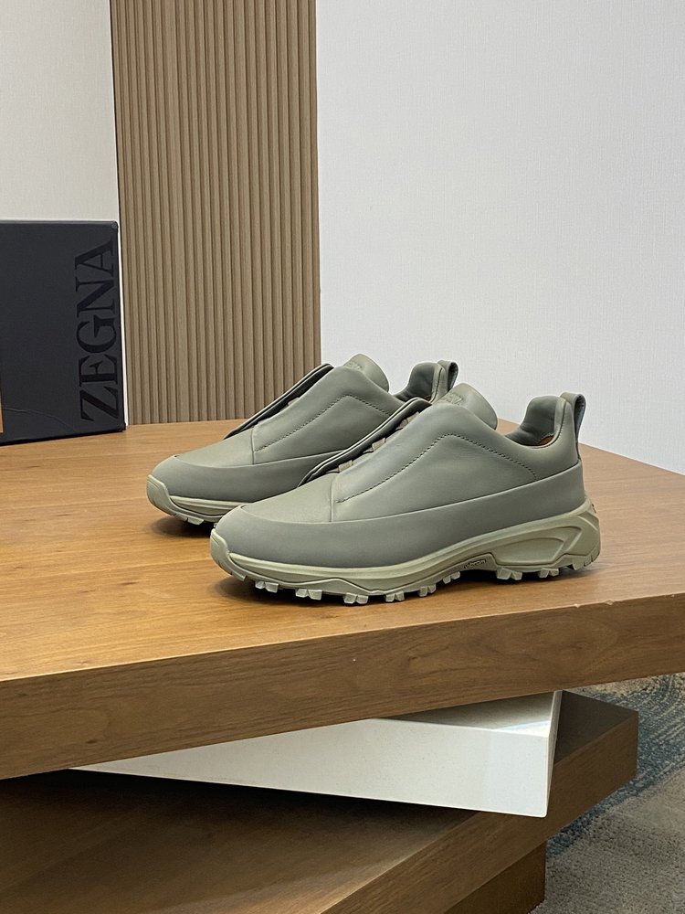 ZEGNA 스웨이드 트리플 스티치 몬테 캐주얼 슈즈 001-282155