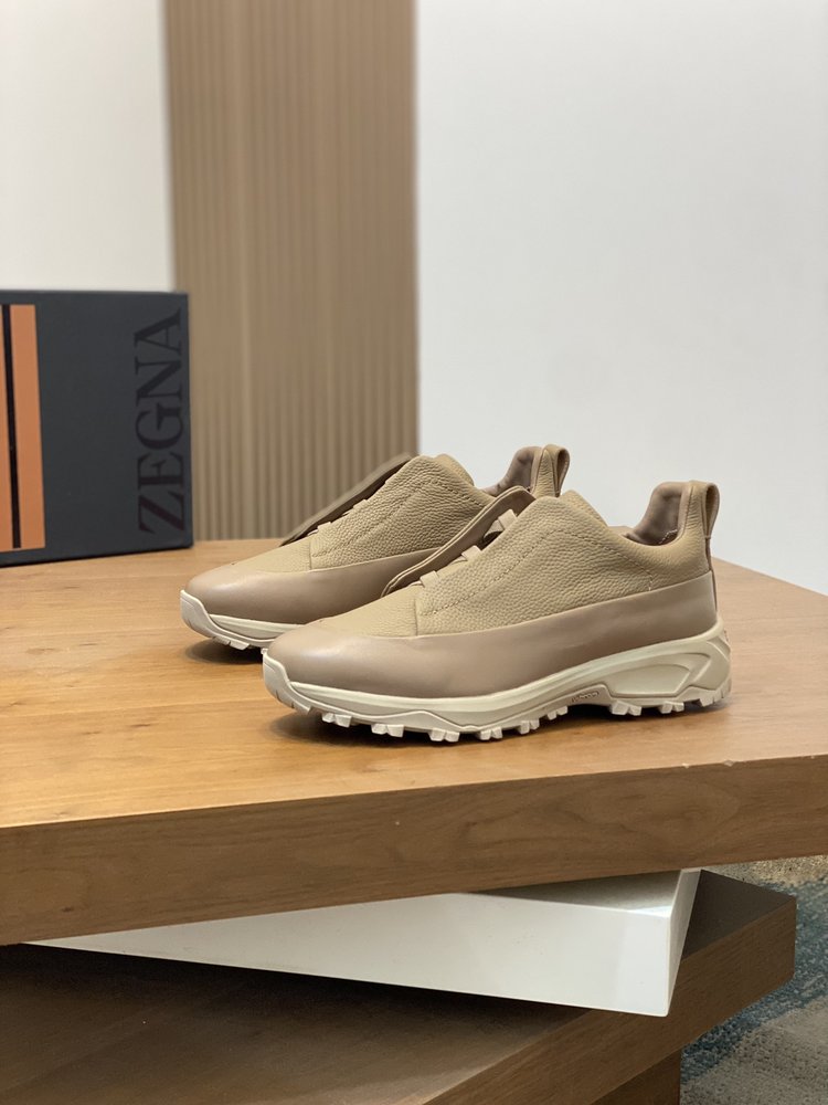 제냐 남성 스웨이드 Monte Triple Stitch 001-282163