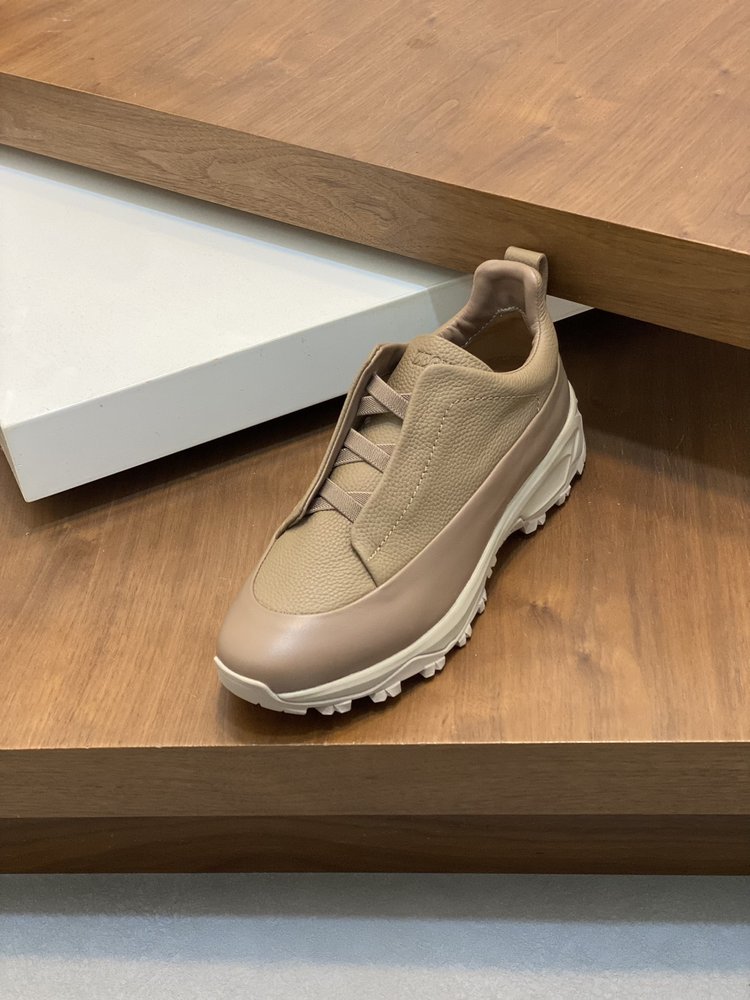 제냐 남성 스웨이드 Monte Triple Stitch 001-282163