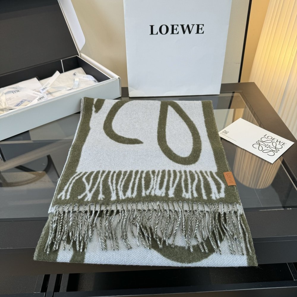 LOEWE 로고 그래피티 스카프 001-282176