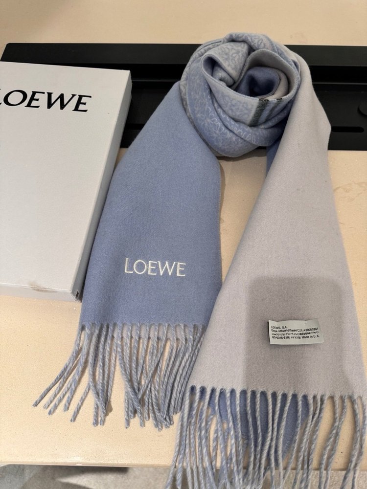 LOEWE 양면 울 캐시미어 스카프 001-282179