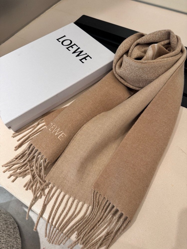 LOEWE 양면 울 캐시미어 스카프 001-282179