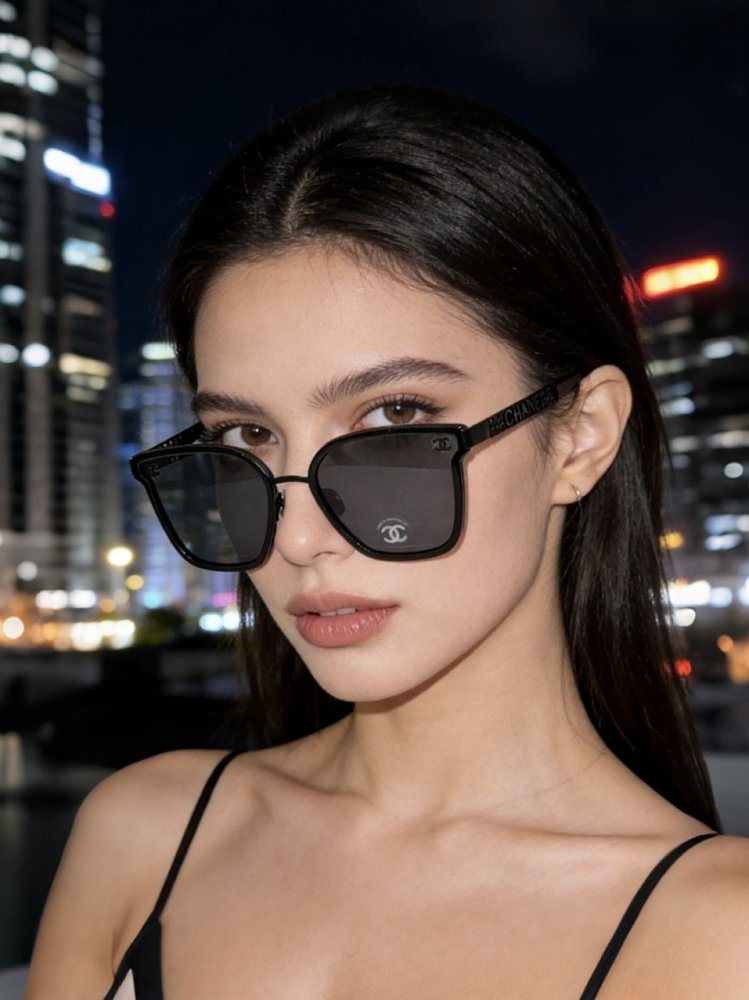 샤넬 더블 브레이드 레터 템플 선글라스 001-282252