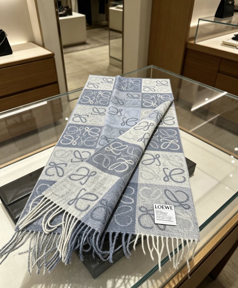 LOEWE 클래식 로고 캐시미어 스카프 001-282467
