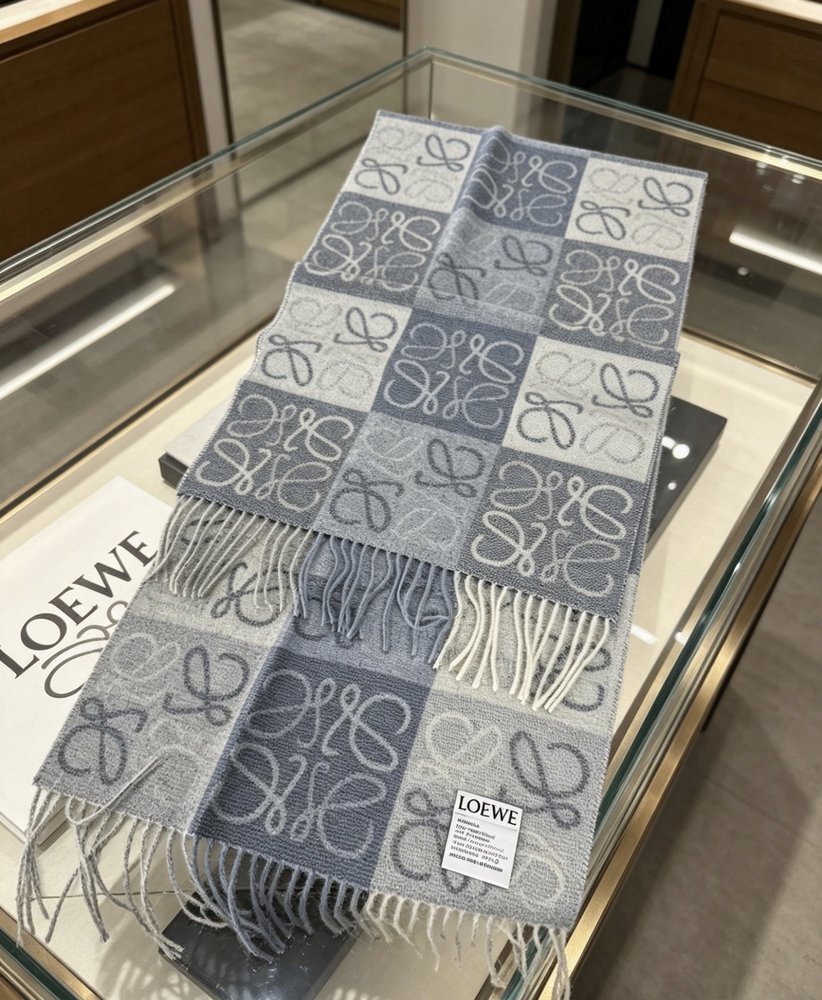LOEWE 클래식 로고 캐시미어 스카프 001-282467