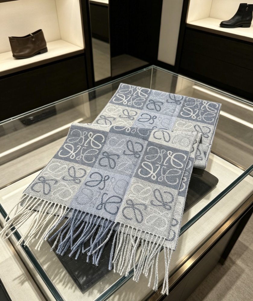 LOEWE 클래식 로고 캐시미어 스카프 001-282467