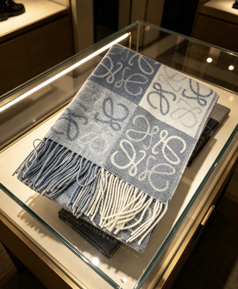 LOEWE 클래식 로고 캐시미어 스카프 001-282467