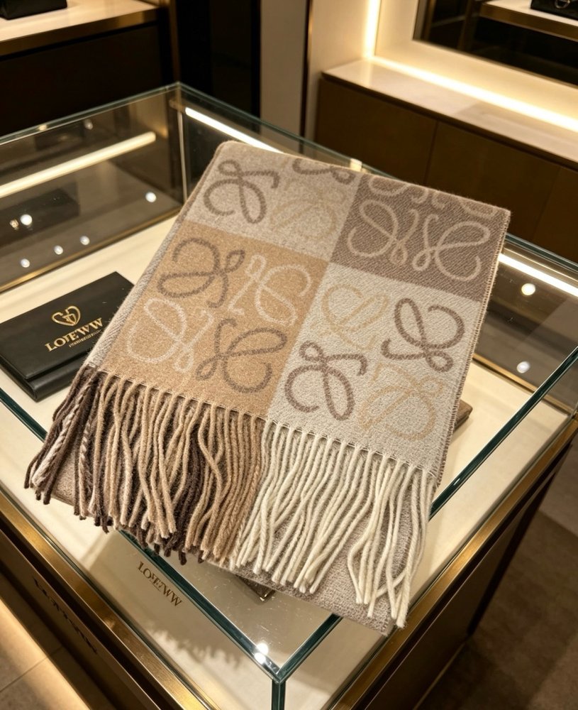 LOEWE 클래식 로고 캐시미어 스카프 001-282467