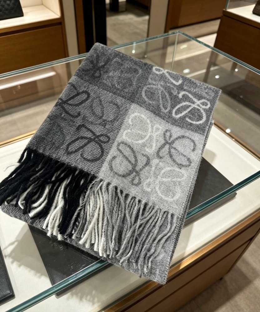 LOEWE 클래식 로고 캐시미어 스카프 001-282467