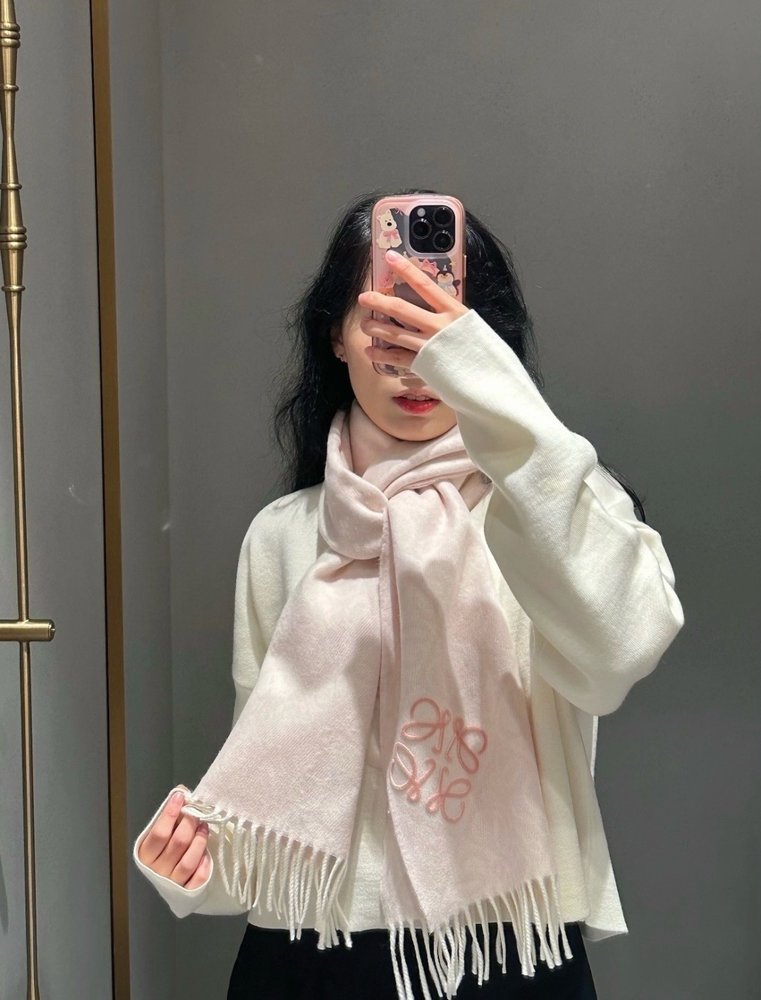 LOEWE 로에베 양면 울 캐시미어 스카프 001-282468