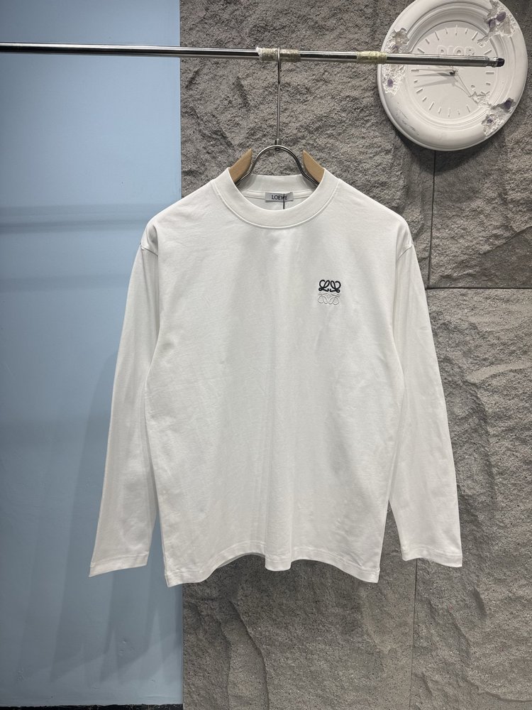 로에베 자수 로고 롱슬리브 티셔츠 001-282810