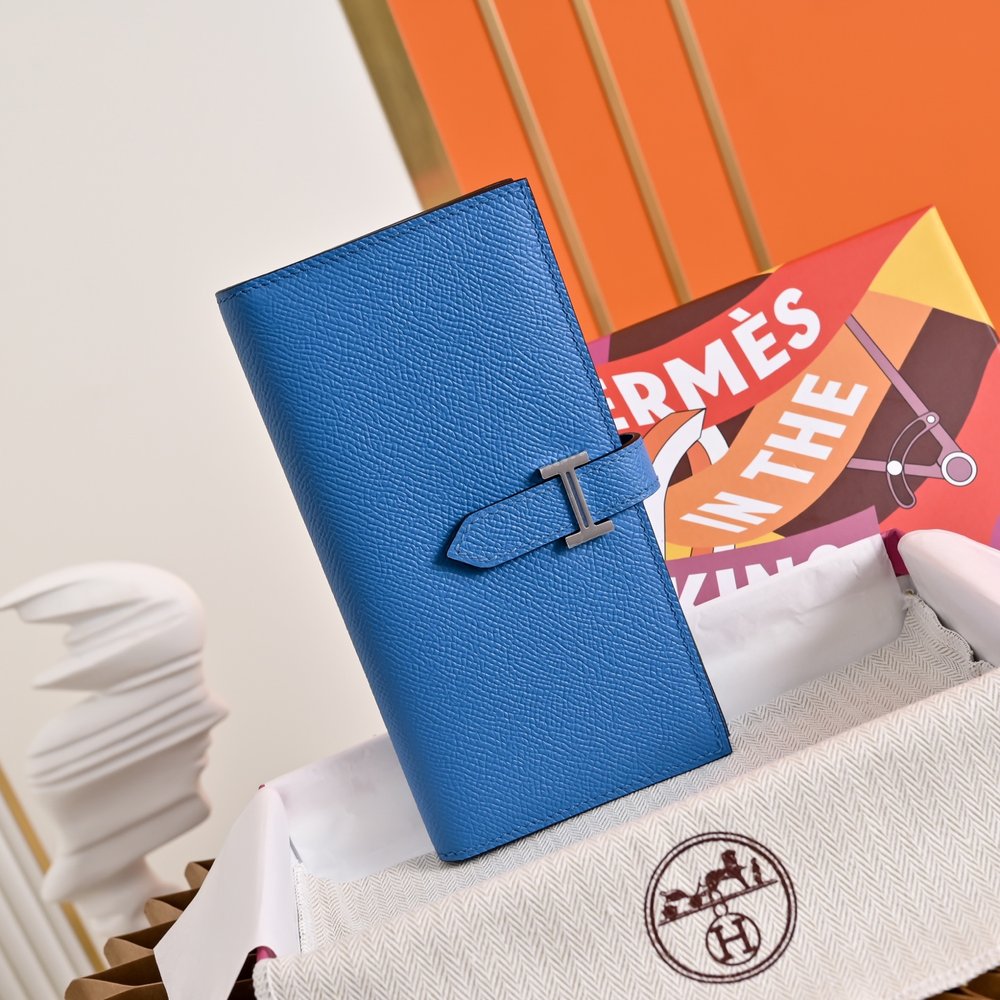 에르메스 송아지 가죽 아코디언 지갑 001-282847