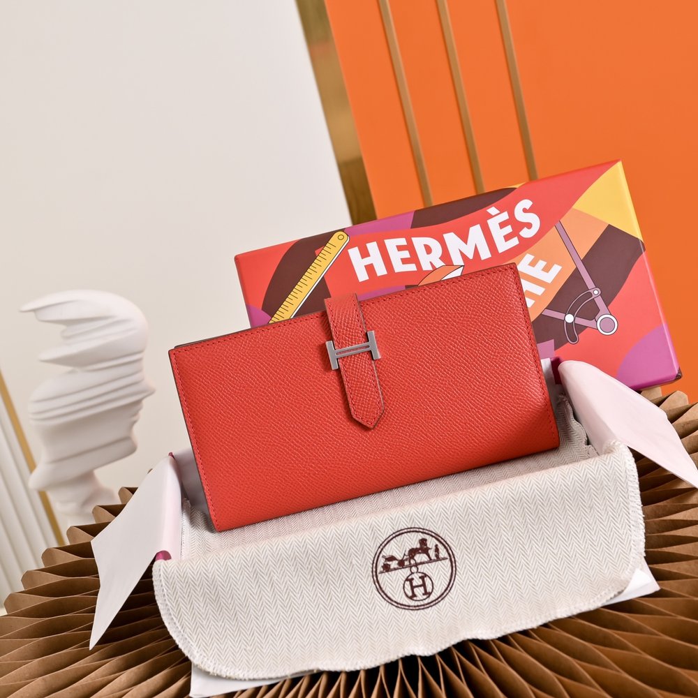 에르메스 Bearn 송아지가죽 아코디언 지갑 001-282852