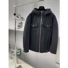 크롬하츠 남성 후드 데님 자카드 다운 점퍼 001-282866
