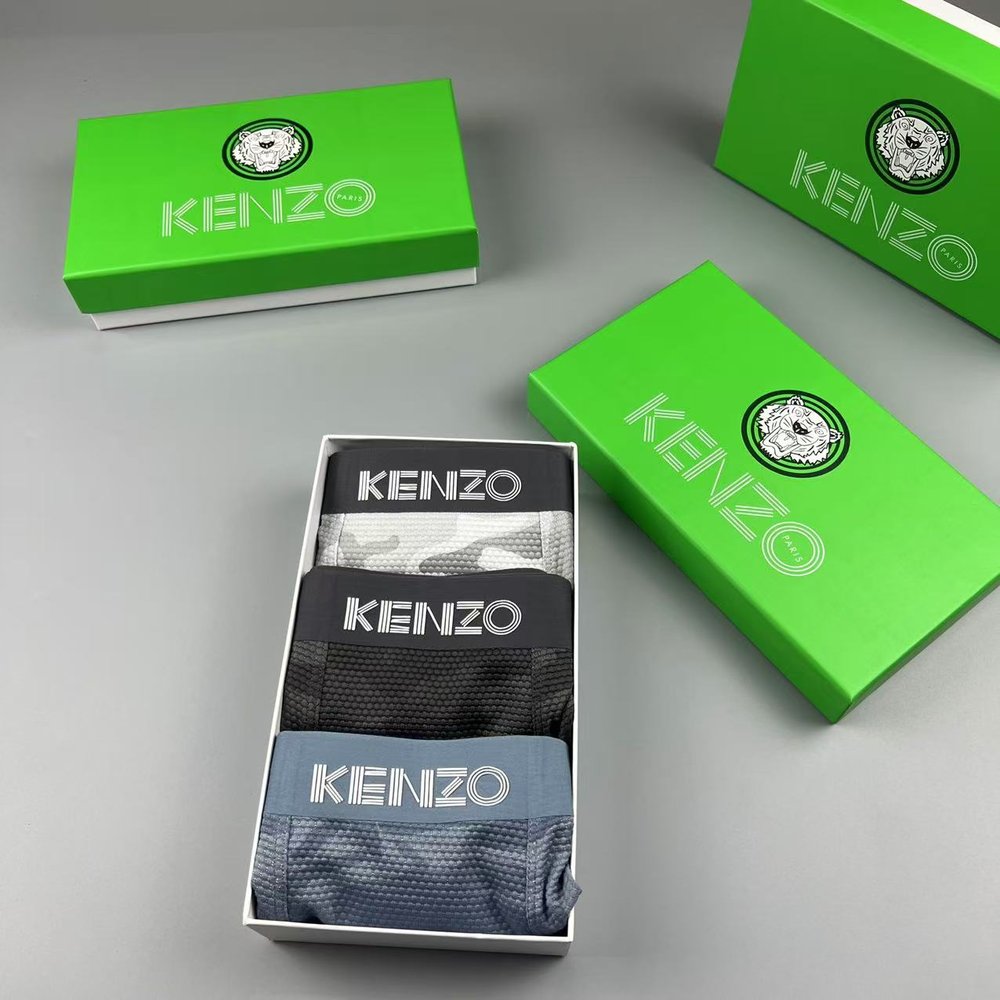 KENZO 호랑이 3D 젤 프린트 남성 팬티 3매 세트 001-282883