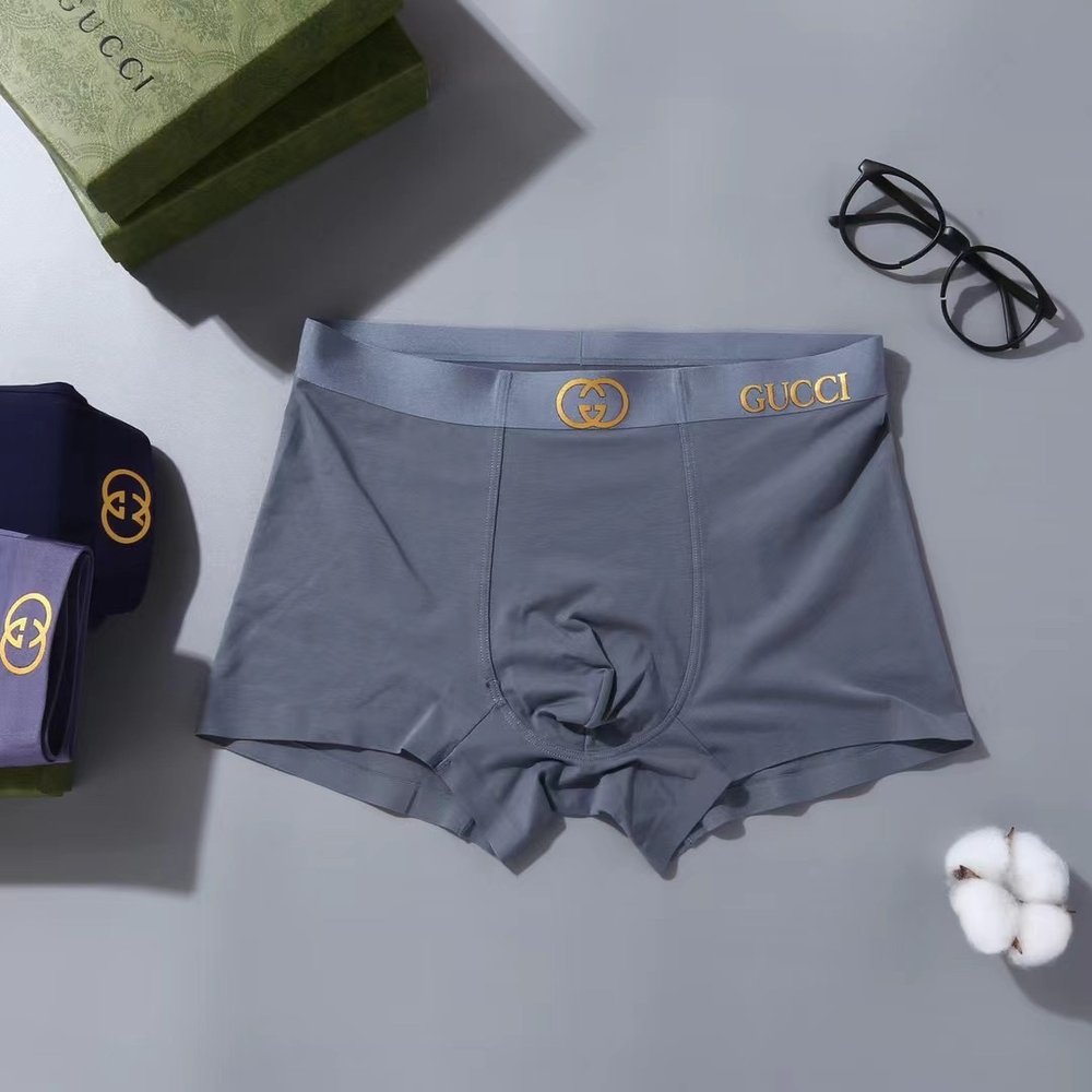 GUCCI 남성 속옷 순면 무봉제 박스 3팩 001-282948