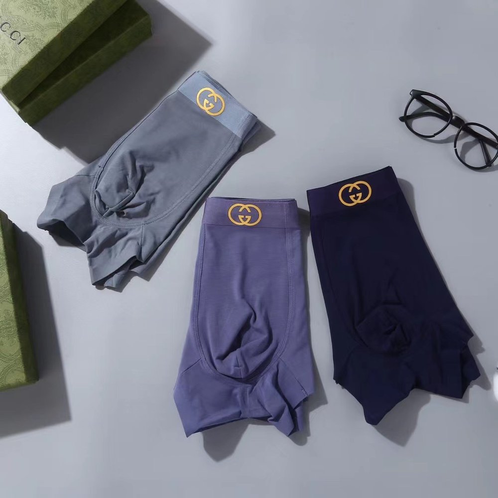 GUCCI 남성 속옷 순면 무봉제 박스 3팩 001-282948