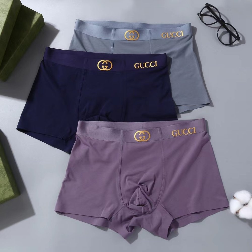 GUCCI 남성 속옷 순면 무봉제 박스 3팩 001-282948