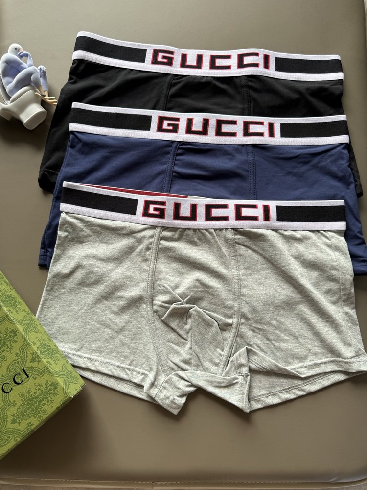 Gucci 클래식 F 시리즈 남성 팬티 3팩 001-282953