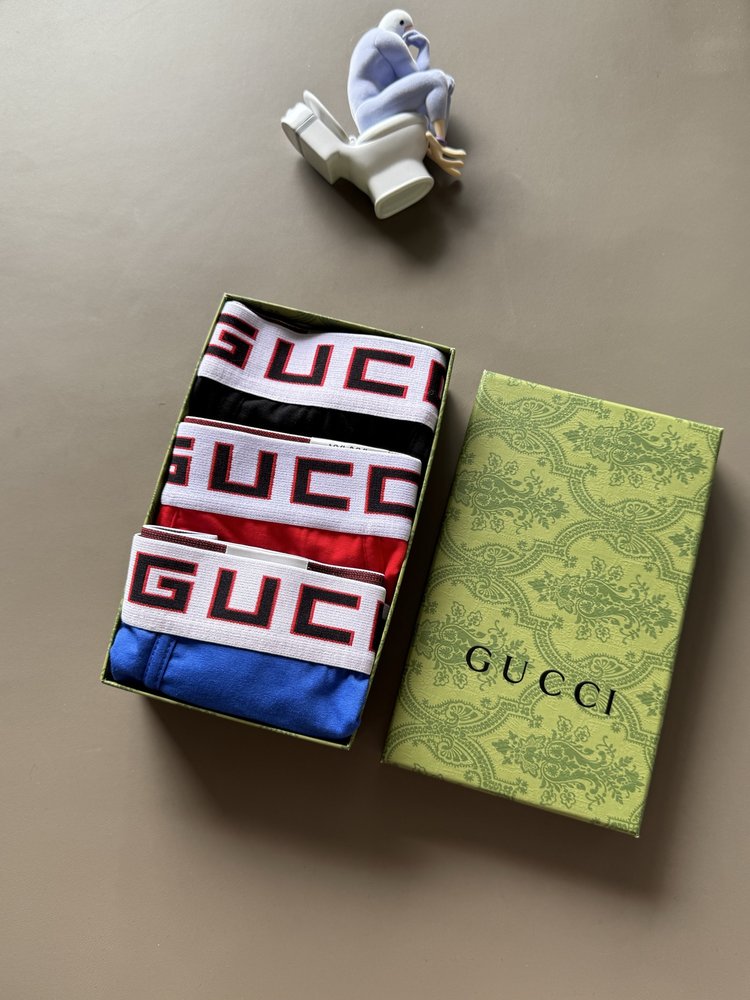 Gucci 클래식 F 시리즈 남성 팬티 3팩 001-282953