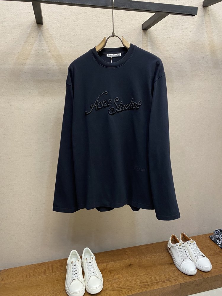 Acne Studios 3D 레터링 자수 라운드넥 스웨 001-282979