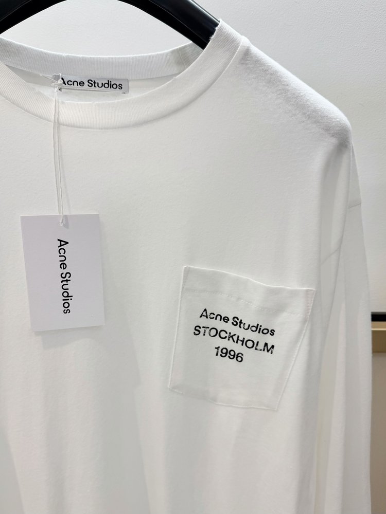 ACNE 워싱 데미지 라운드 티셔츠 001-282985
