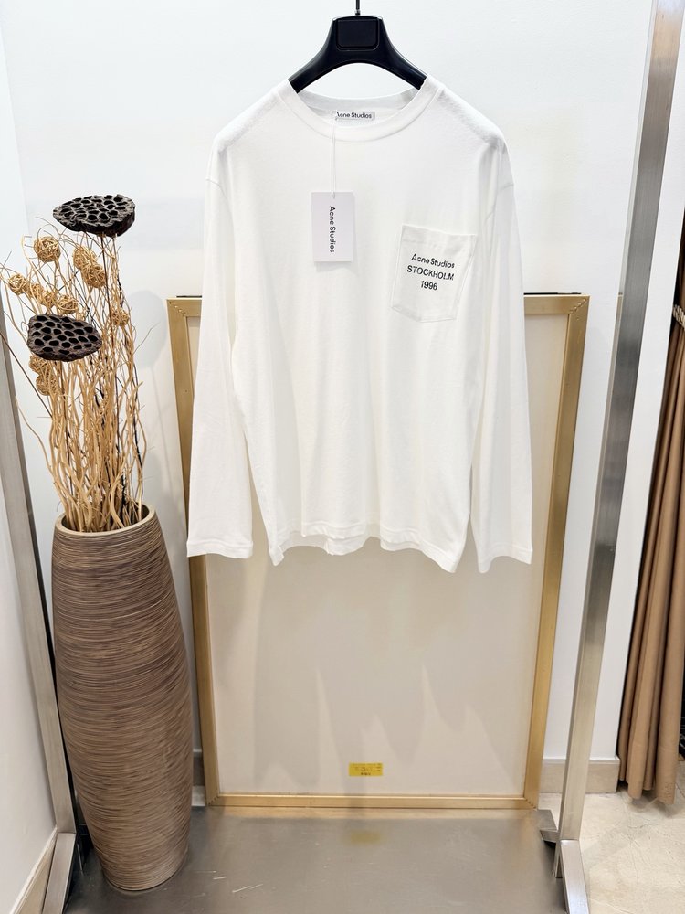 ACNE 워싱 데미지 라운드 티셔츠 001-282985