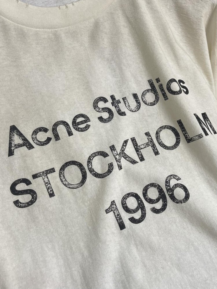 Acne Studios 레터 프린트 워싱 긴팔 티셔츠 001-282986