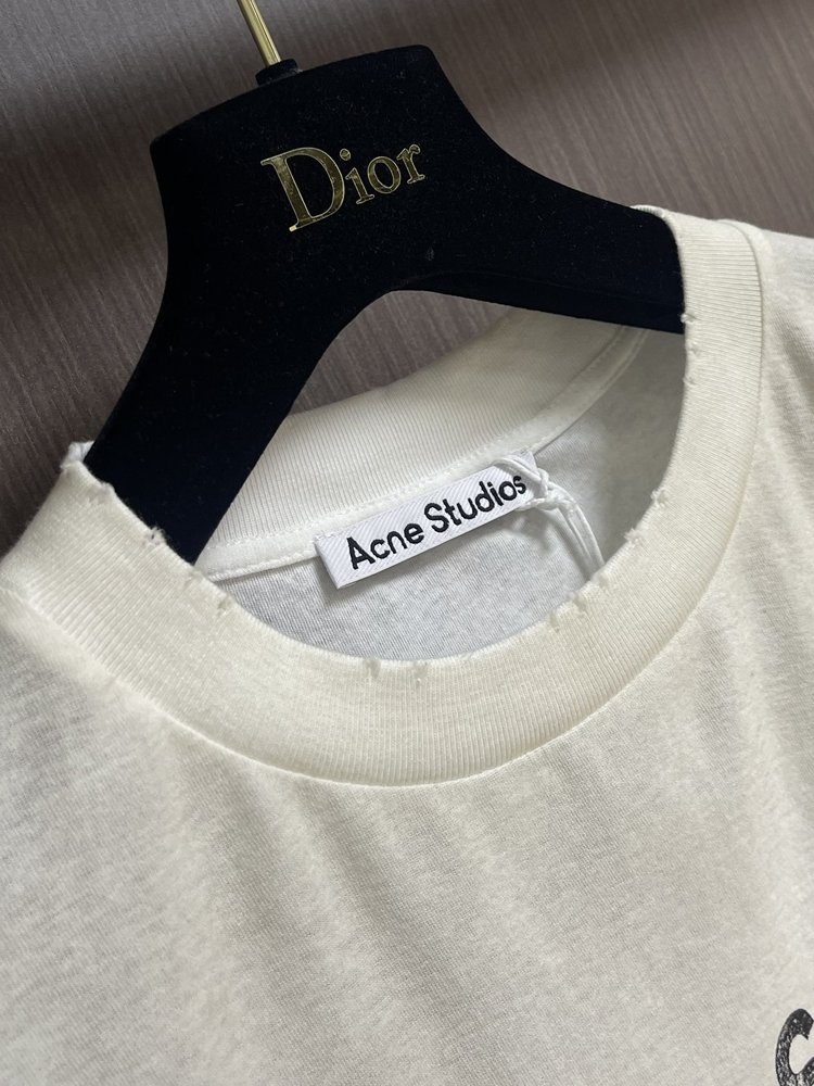 Acne Studios 레터 프린트 워싱 긴팔 티셔츠 001-282986