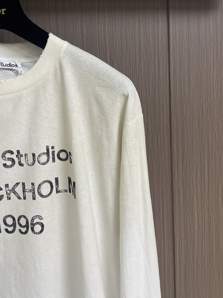 Acne Studios 레터 프린트 워싱 긴팔 티셔츠 001-282986