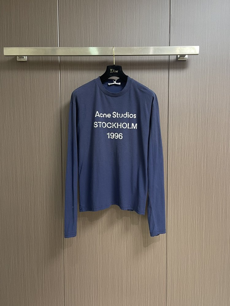 Acne Studios 레터 프린트 빈티지 롱슬리브 티 001-282987