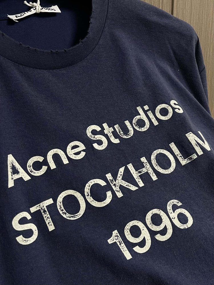 Acne Studios 레터 프린트 빈티지 롱슬리브 티 001-282987
