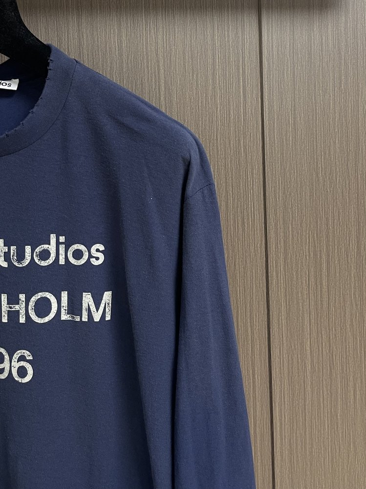 Acne Studios 레터 프린트 빈티지 롱슬리브 티 001-282987