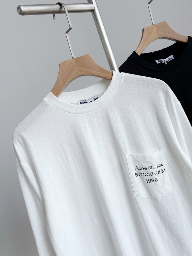 Acne Studios 더블 컬러 포켓 롱슬리브 티셔츠 001-282991