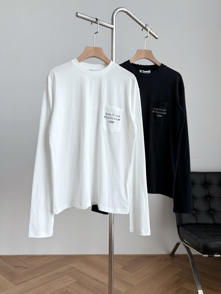 Acne Studios 더블 컬러 포켓 롱슬리브 티셔츠 001-282991