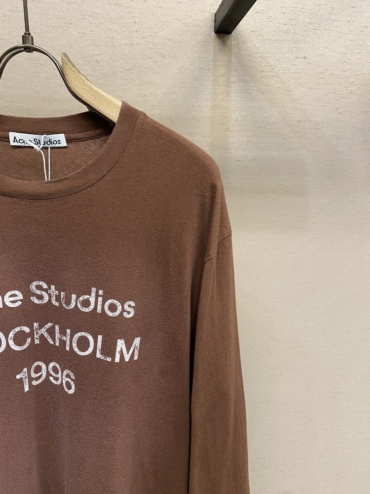 Acne Studios 봄 초기 롱슬리브 티셔츠 빈티지 001-282993