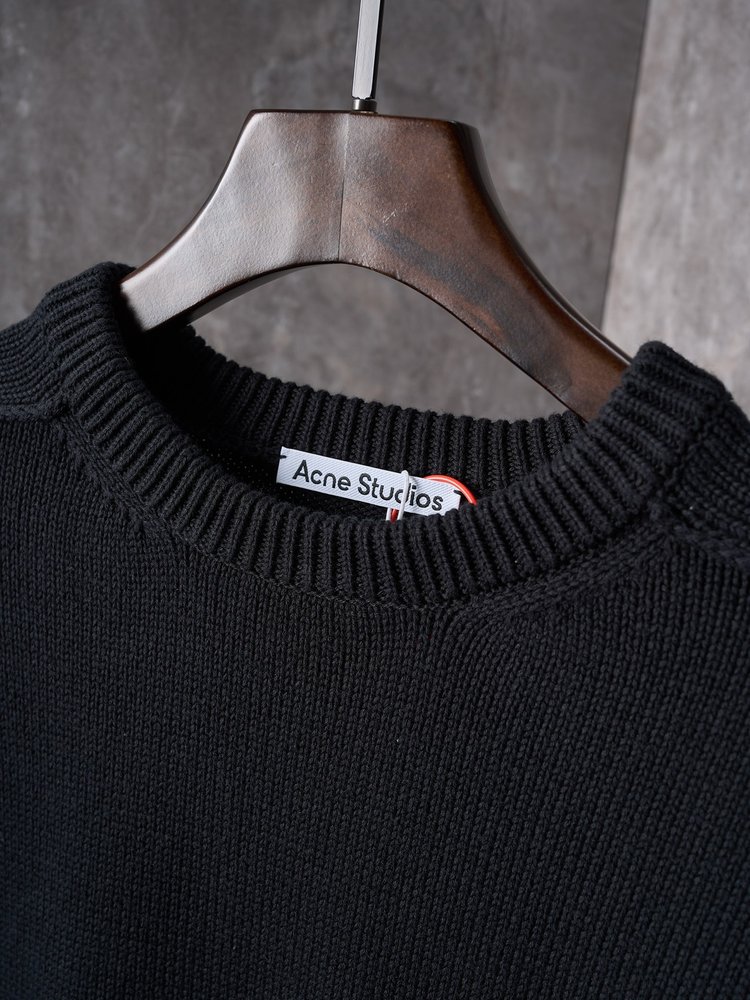 Acne Studios 레터링 프린트 로고 긴팔 라운드 001-282995