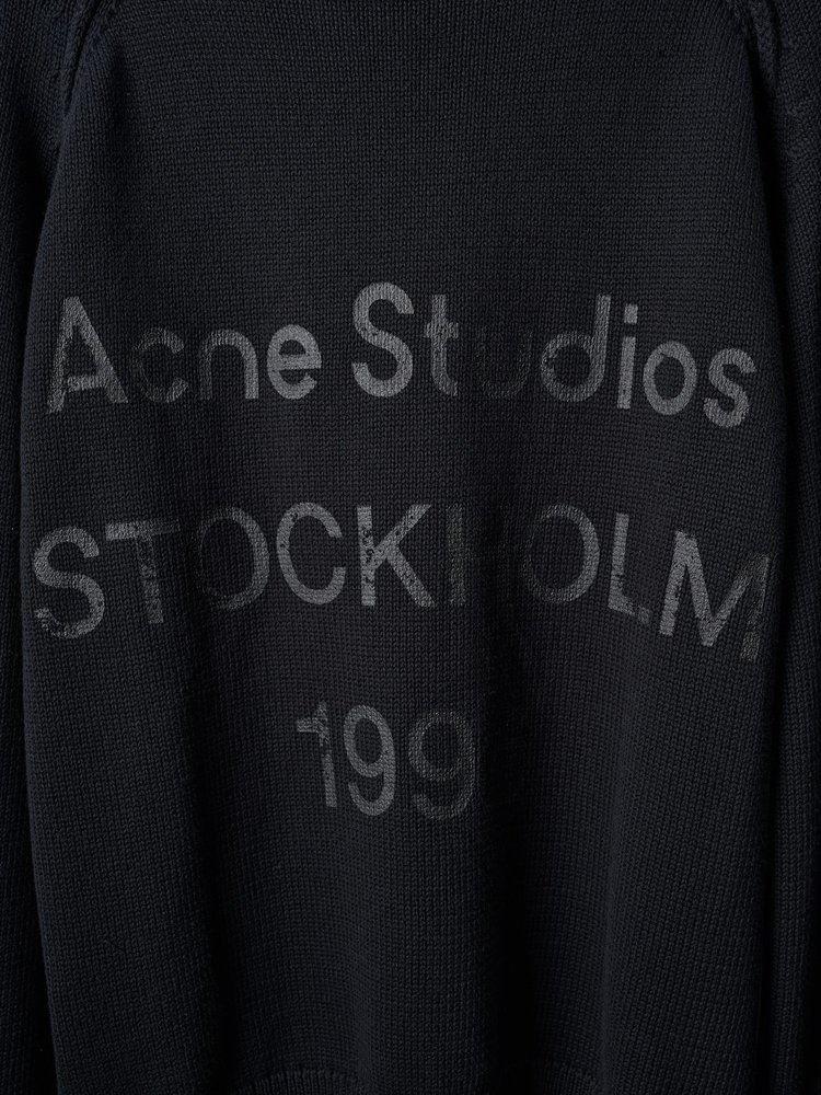 Acne Studios 레터링 프린트 로고 긴팔 라운드 001-282995