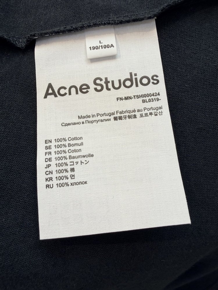 ACNE 워시드 데미지 롱슬리브 크루넥 티셔츠 001-282998