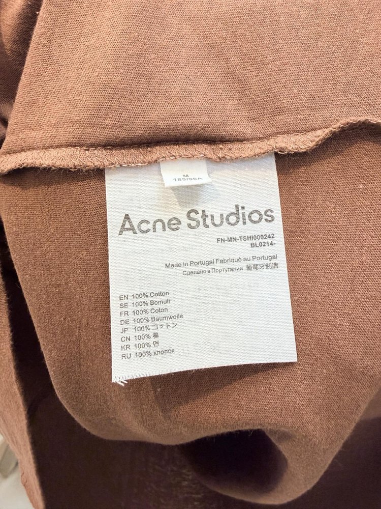 Acne Studios 빈티지 브라운 루즈핏 긴팔 티셔 001-283006