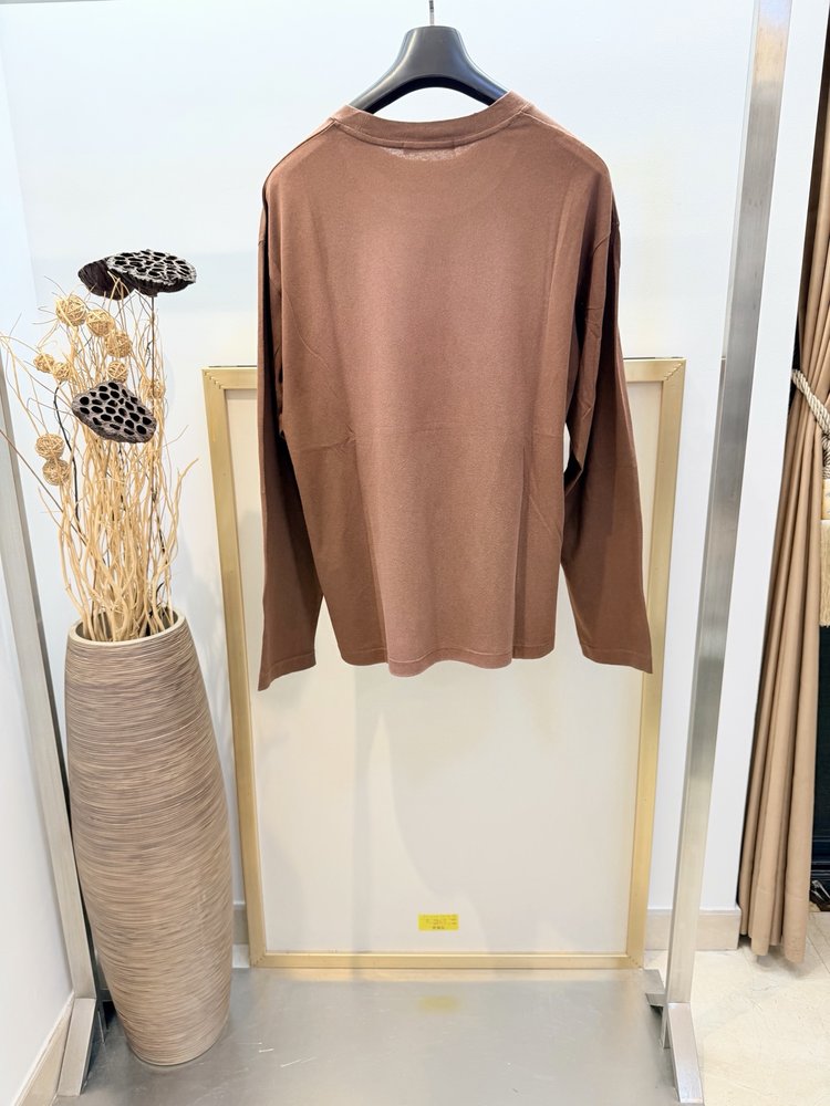 Acne Studios 빈티지 브라운 루즈핏 긴팔 티셔 001-283006