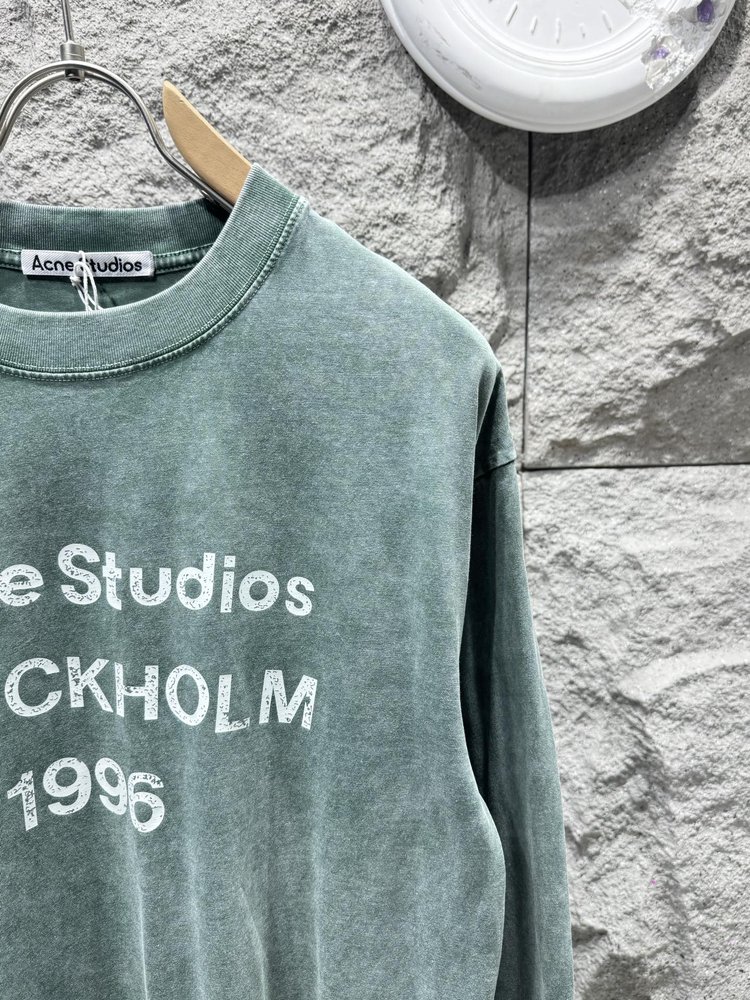 Acne Studios 멀티컬러 남녀공용 긴팔 티셔츠 001-283015