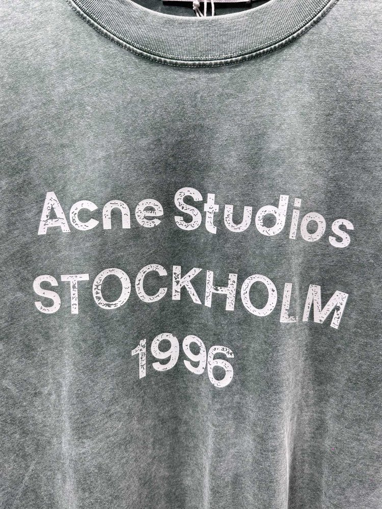 Acne Studios 멀티컬러 남녀공용 긴팔 티셔츠 001-283015