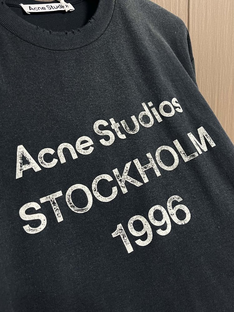 Acne Studios 레터 프린트 빈티지 롱슬리브 티 001-283042