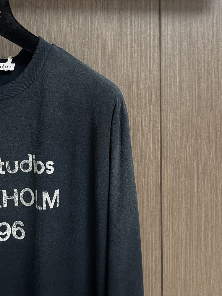 Acne Studios 레터 프린트 빈티지 롱슬리브 티 001-283042