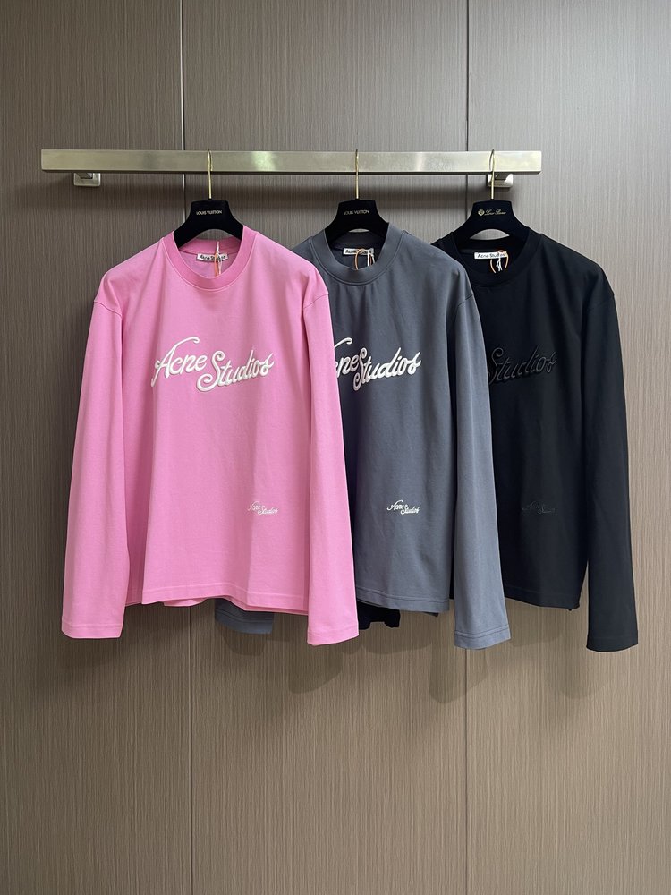 Acne Studios 자수 로고 긴팔 티셔츠 001-283062