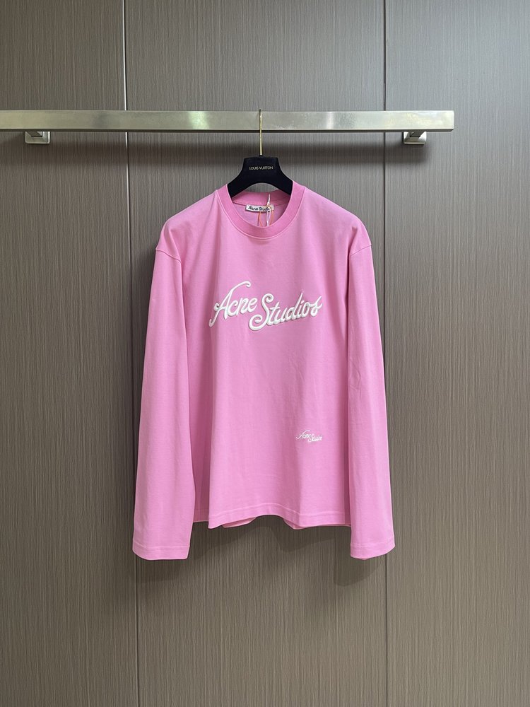 Acne Studios 자수 로고 긴팔 티셔츠 001-283062